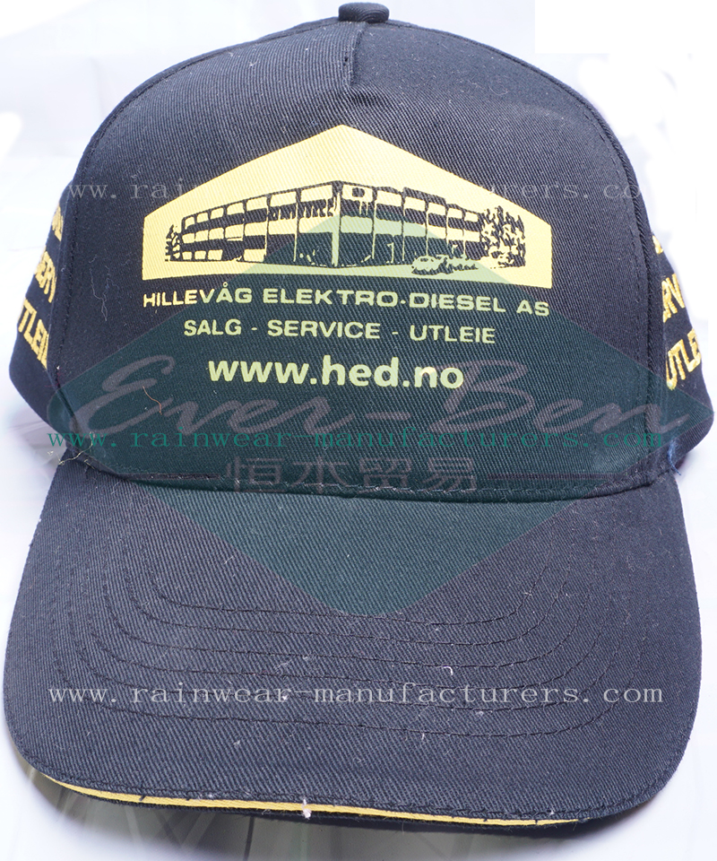 037 Black custom baseball hats